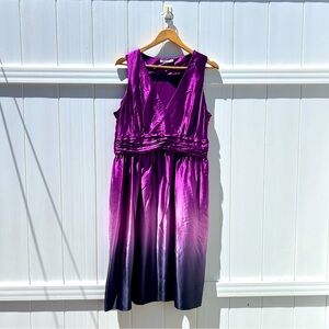 DKNYC Silk Ombre Side Zip Sleeveless Dress | Size 12